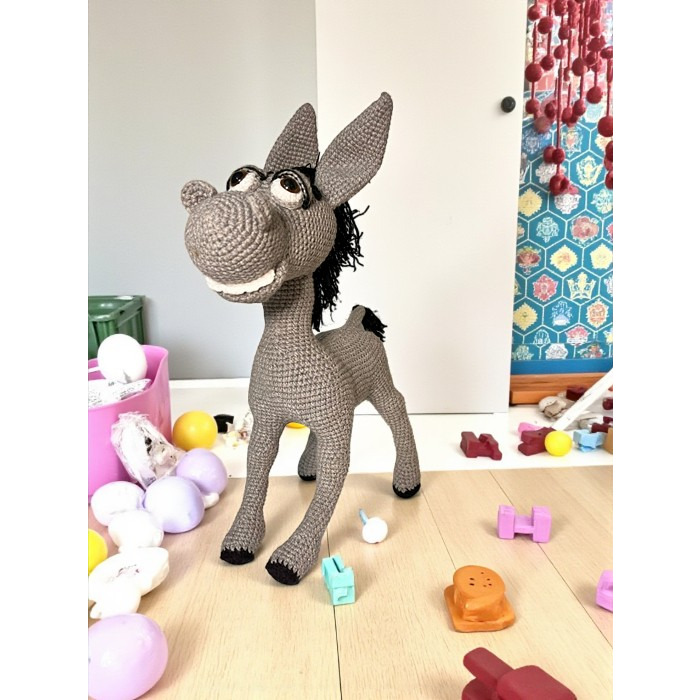 El Örgüsü Amigurumi Eşek Oyuncak