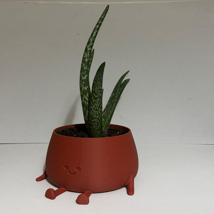 Mini Gülümseyen Saksı – 3D Baskı Saksı